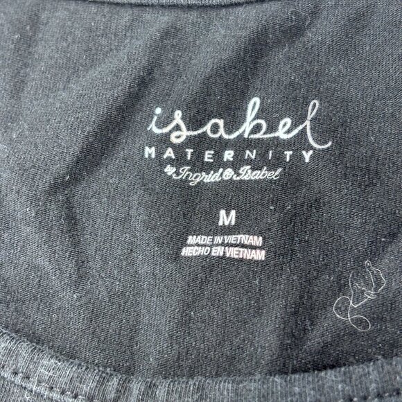 Isabel Maternity Black Sleeveless Ruched Side Midi Dress Medium - Picture 11 of 11